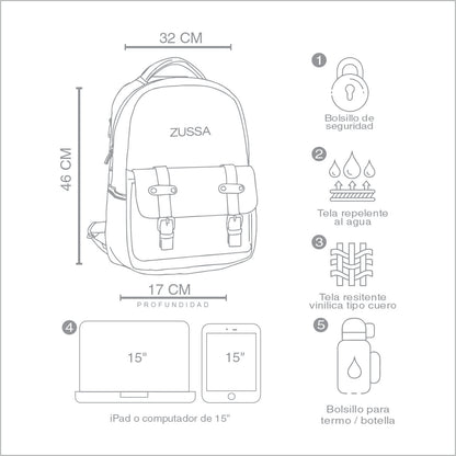 BACKPACK TITAN DURAZNO - ZUSSA