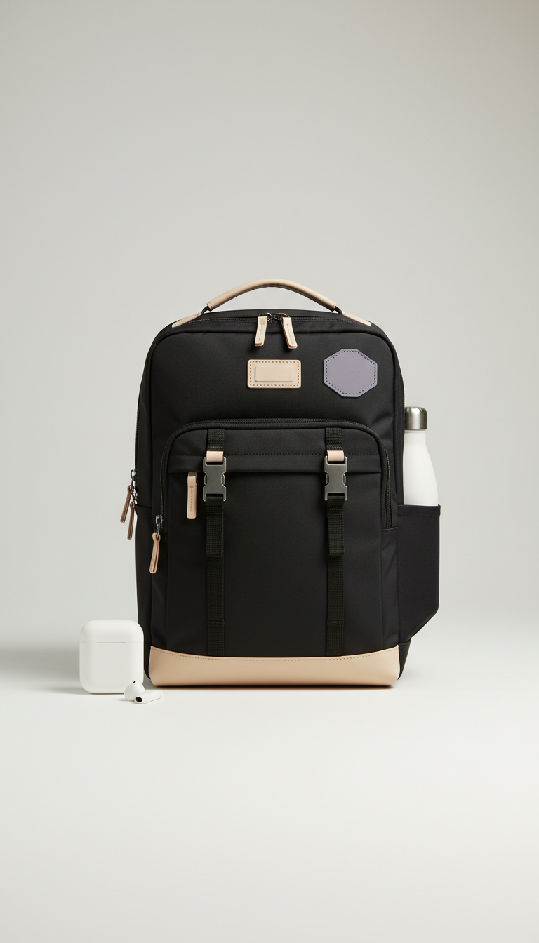 Morral sintético con acento neón